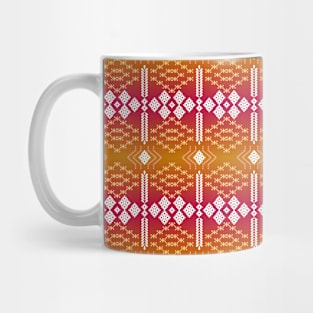 Geometric ethnic pattern. Pixel pattern. Design for clothing, fabric, background, wallpaper, wrapping, batik. Knitwear, Embroidery style. Aztec geometric art ornament print.Vector illustration Mug